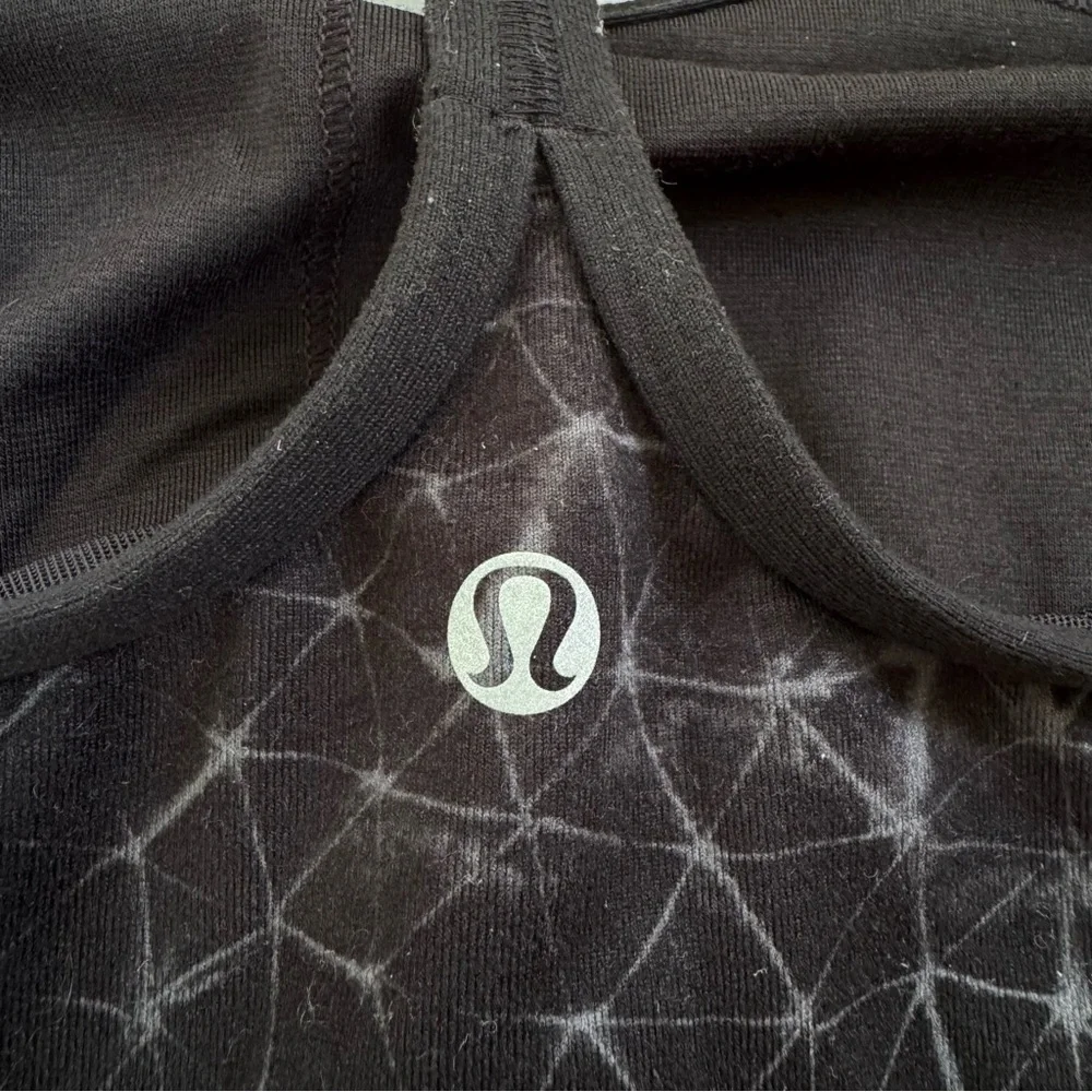 Lululemon Power Y Tank Luon Star Crushed Coal Black Black size 6 - Picture 5 of 12